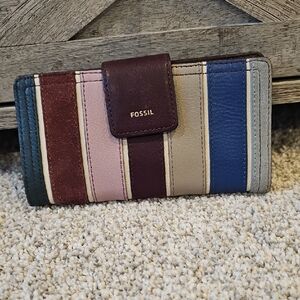 Fossil Multicolor Striped Wallet